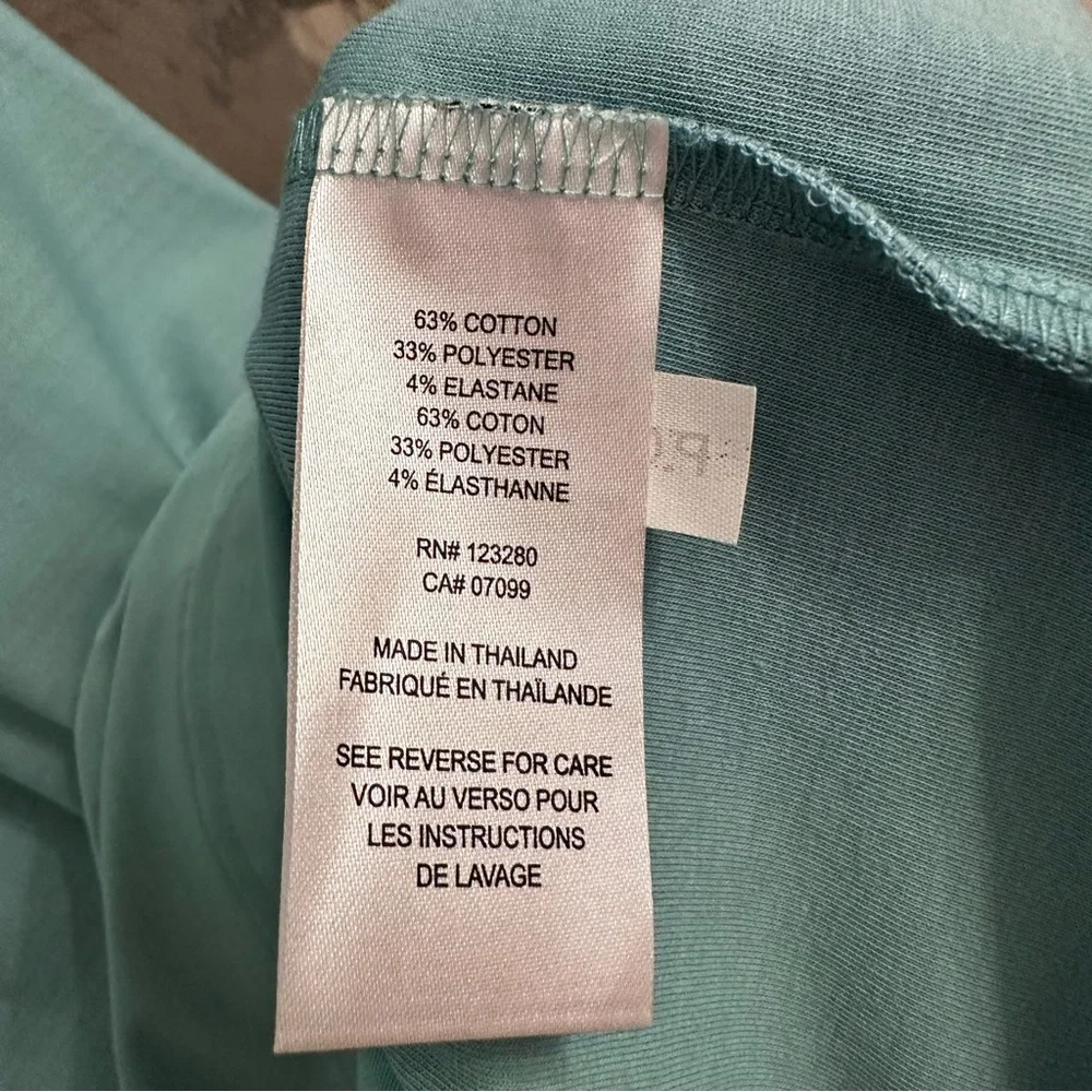 Travis Mathew NWT Galloway National GC Polo Logo Teal Green Gray Stripe XXL